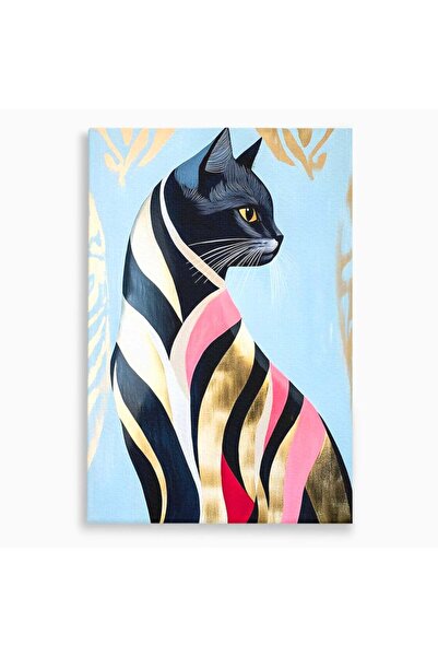Luxcanva Tablou Canvas Felina Sofisticata 70x100 cm pe Sasiu Lemn Felina Sofi...