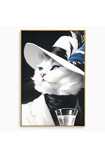 Luxcanva Tablou Canvas Sampanie si Carisma 40x60 cm cu Rama Auriu Sampanie si...