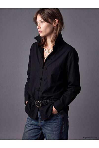 LC Waikiki Sparkling Choices from Shining Store Women's Poplin Shirt with Fan...