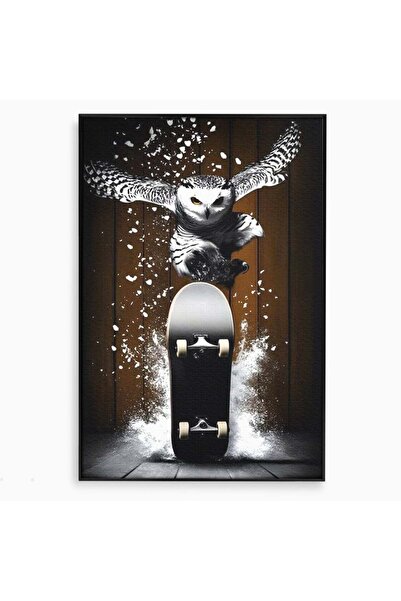 Luxcanva Tablou Canvas Profetul pe Roti 100x150 cm cu Rama Negru Profetul pe ...