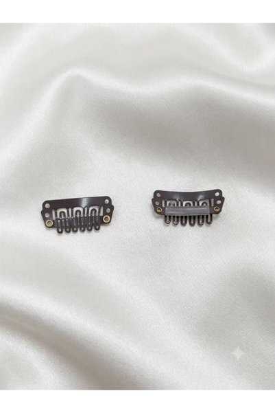 WORDAKS Saçsız Bebek Tokası Kahve Çıtçıt Klipsli Bebek Tokası 2.8 Cm 4 Adet