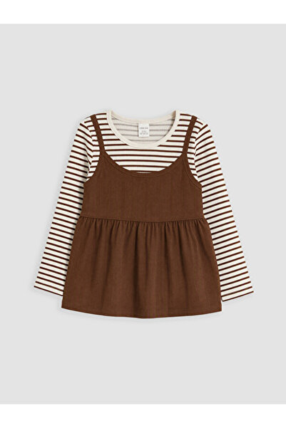 LC Waikiki Quality Parts from Çelebi Store Zero Roba Collar Striped Girl's T-...