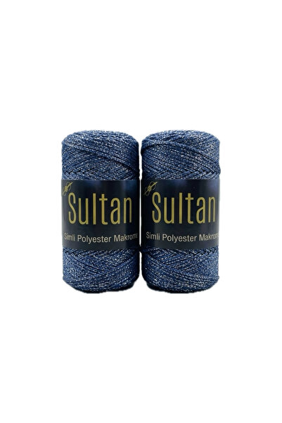 hobi dünyası evim 2 Pieces Sultan Glitter Polyester Macrame Cord 100 Gram Bag...