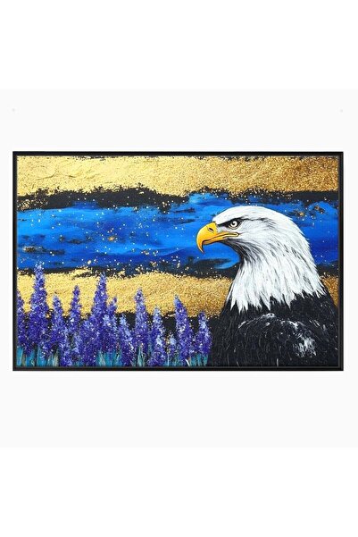 Luxcanva Tablou Canvas Popas in Lavanda 70x50 cm cu Rama Negru Popas in Lavan...