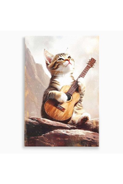 Luxcanva Tablou Canvas Balada Motanului Singuratic 70x100 cm pe Sasiu Lemn Ba...