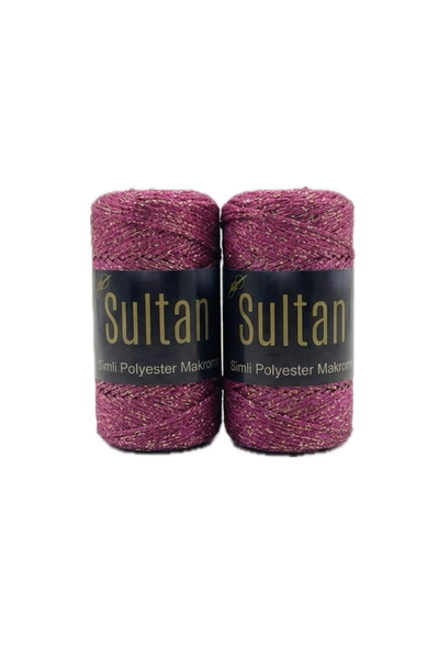 hobi dünyası evim 2 pieces sultan glitter polyester macrame thread 100 gram b...