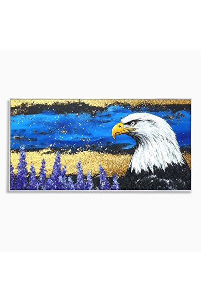 Luxcanva Tablou Canvas Popas in Lavanda 140x70 cm cu Rama Argintiu Popas in L...