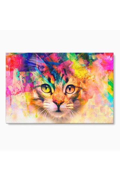 Luxcanva Tablou Canvas Ganduri Colorate 100x70 cm pe Sasiu Lemn Ganduri Color...