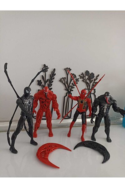 smilechild Venom Örümcek Adam 4lü Set Avengers Figür Oyuncak ışıklı