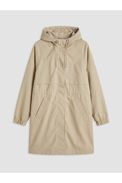 LC Waikiki Quality Pieces from Çelebi Store Women's Hooded Trench Coat