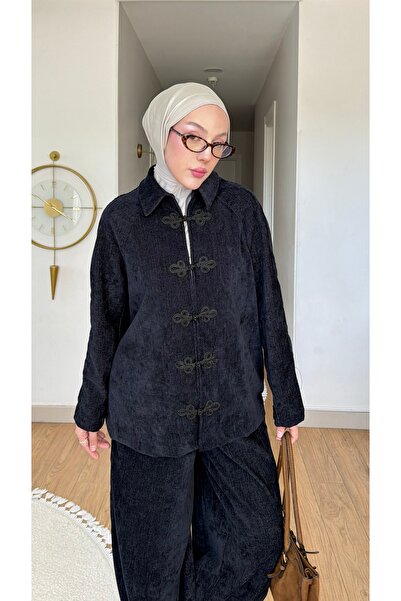 NİLNUR MODA New Season Women's Design Quenn Velvet Set