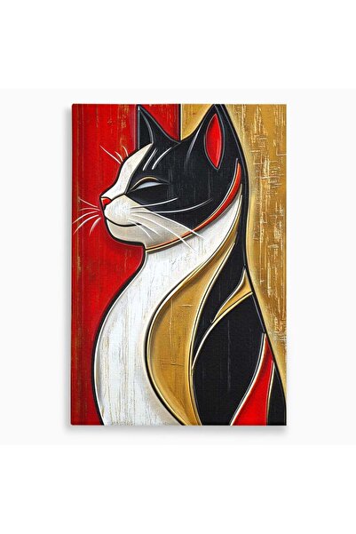 Luxcanva Tablou Canvas Felina de Colectie 50x70 cm pe Sasiu Lemn Felina de Co...