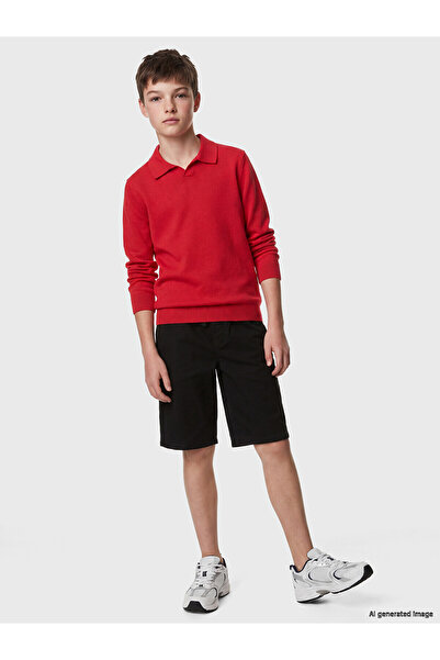 LC Waikiki Two Mt Shop Quality Lcw Kids Black Boys Gabardine Shorts