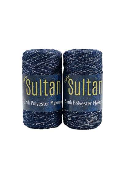 hobi dünyası evim 2 Pieces Sultan Glitter Polyester Macrame Cord 100 Gram Bag...
