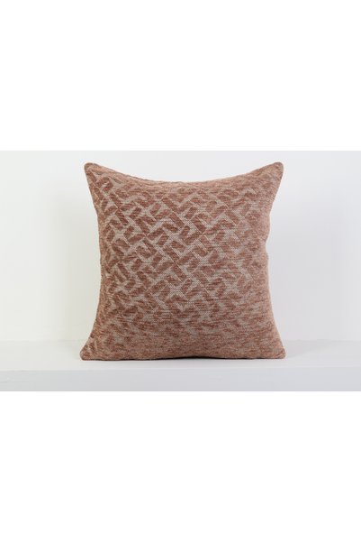 NisanurHome Light Brown Geometric Patterned Textured Modern Decorative Throw ...