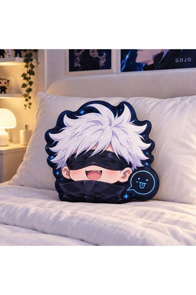 Piloji Anime Karakter Kafa Yastığı Dekoratif Yastık – Beyaz Saçlı Anime Figür...