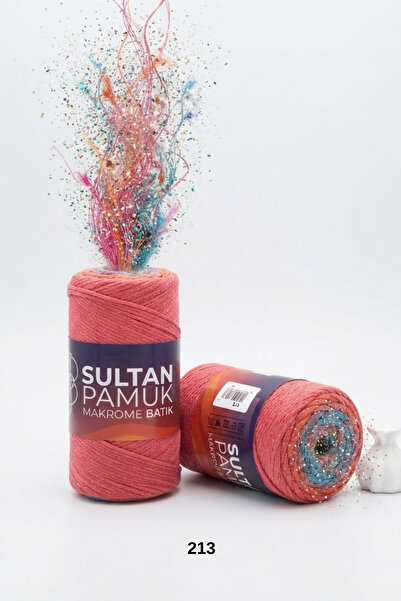 hobi dünyası evim 1 Piece Sultan Cotton Macrame Batik Hand Knitting Thread 25...