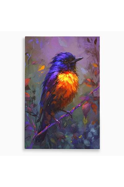 Luxcanva Tablou Canvas Solistul Padurii de Ametist 70x100 cm pe Sasiu Lemn So...