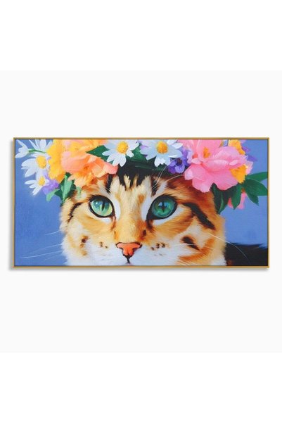Luxcanva Tablou Canvas Aura Primaverii 140x70 cm cu Rama Auriu Aura Primaveri...