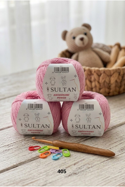hobi dünyası evim 3 Pieces Sultan Amigurumi Knitting Yarn Toy 50 Grams 150 Me...
