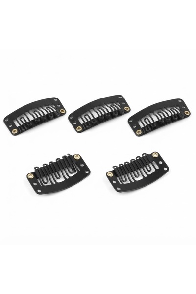 WORDAKS Saçsız Bebek Tokası Siyah Çıtçıt Klipsli Bebek Tokası 2.8 Cm 4 Adet