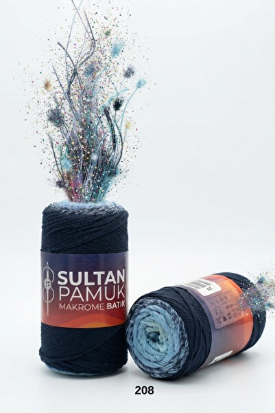 hobi dünyası evim 1 Piece Sultan Cotton Macrame Batik Hand Knitting Thread 25...