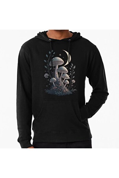 bellanova Unisex Black Streetwear Oversize Hooded Casual Cotton Sweatshirt wi...