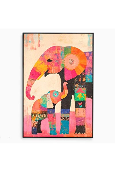Luxcanva Tablou Canvas Pe Urmele Mamei 70x100 cm cu Rama Negru Pe Urmele Mame...