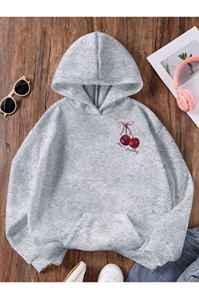 classy moda Unisex Gray Relaxed Fit Hooded Kangaroo Pocket Thick Sweatshirt