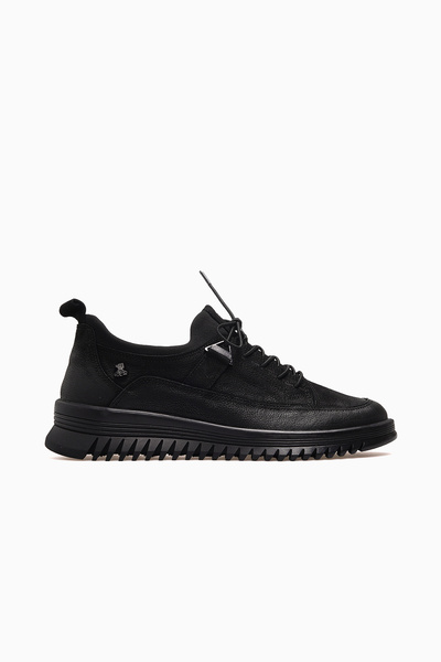 Venüs Women's Daily Leather Lace-Up Shoes 26K 1953892K Black