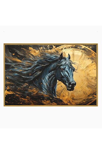 Luxcanva Tablou Canvas In Vortexul Timpului 100x70 cm cu Rama Auriu In Vortex...