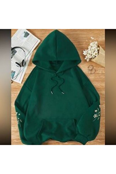 ZEMLİYA Modexa Unisex Hoody Green Kangaroo Pocket Thick Fabric Oversize Hoode...