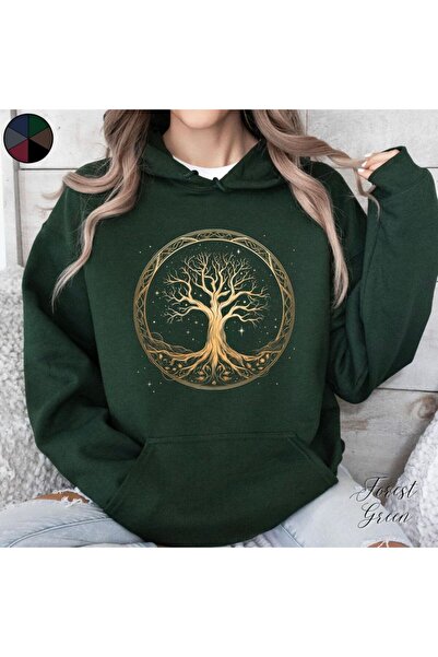classy moda Unisex Πράσινο Streetwear Oversize Φούτερ με κουκούλα και τσέπες,...