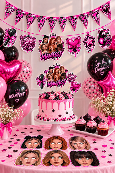 GREATOY Manifest Birthday Party Set 6-Piece Mask Pennant Figure Banner Cake T...