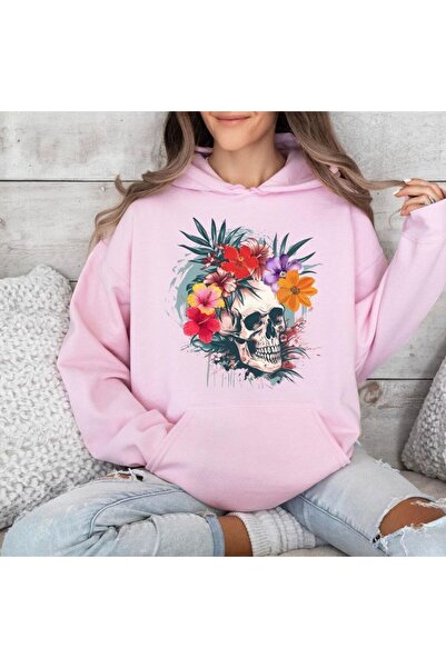 classy moda Hanorac oversize roz unisex cu glugă, croială confortabilă, din b...