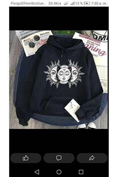 bellanova Unisex Μαύρο Φούτερ με Κουκούλα Oversize με Τσέπη Καγκουρό και 3 Κλ...