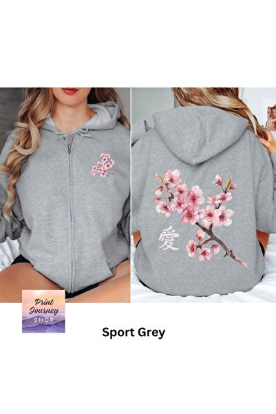 EFFRENATU Unisex Gray Loose Fit Hooded Sweatshirt with Inner Pockets, Warm Ho...