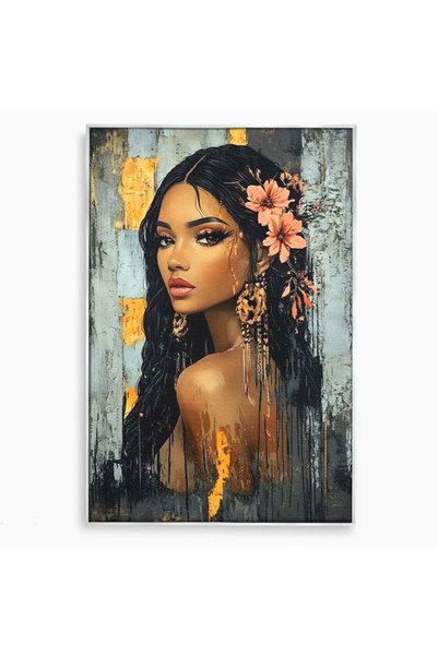 Luxcanva Tablou Canvas Petale in Parul Noptii 40x60 cm cu Rama Argintiu Petal...