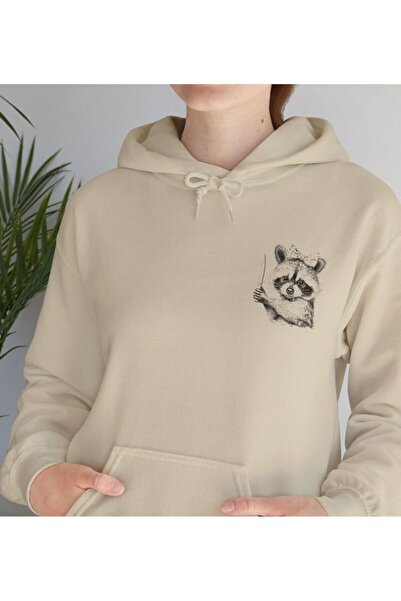 classy moda Unisex Beige Hooded Oversize Sweatshirt Comfortable Fit Cotton wi...