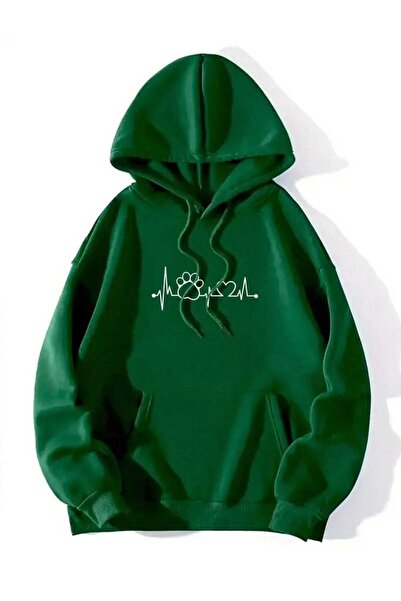 ZEMLİYA Modexa Unisex Hoody Green Hooded Oversize Sweatshirt Comfortable Fit ...