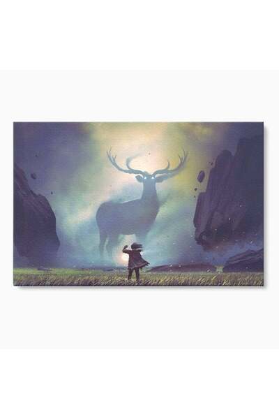 Luxcanva Tablou Canvas Spiritul Codrului 120x80 cm pe Sasiu Lemn Spiritul Cod...
