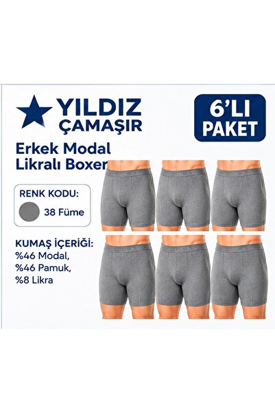 Yıldız Çamaşır Boxeri din Modal Lycra pentru bărbați (36-37-38-39-40-41-42) -...