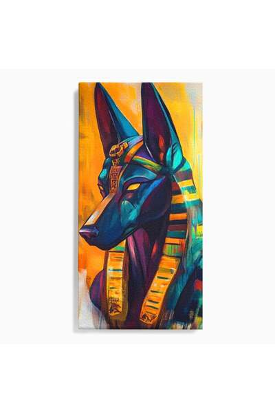 Luxcanva Tablou Canvas Portretul lui Anubis 50x100 cm pe Sasiu Lemn Portretul...