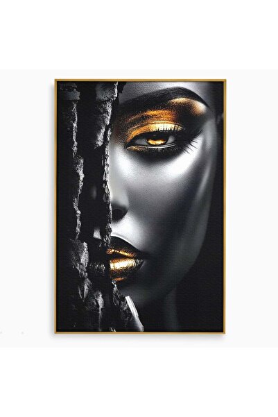 Luxcanva Tablou Canvas Femeia din Abis 40x60 cm cu Rama Auriu Femeia din Abis...