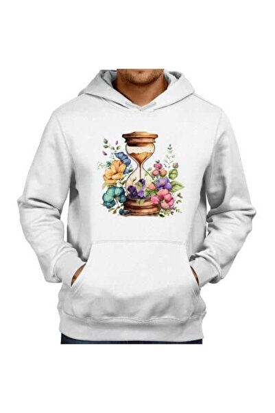 classy moda Unisex White Streetwear Oversize Hooded Casual Cotton Sweatshirt ...