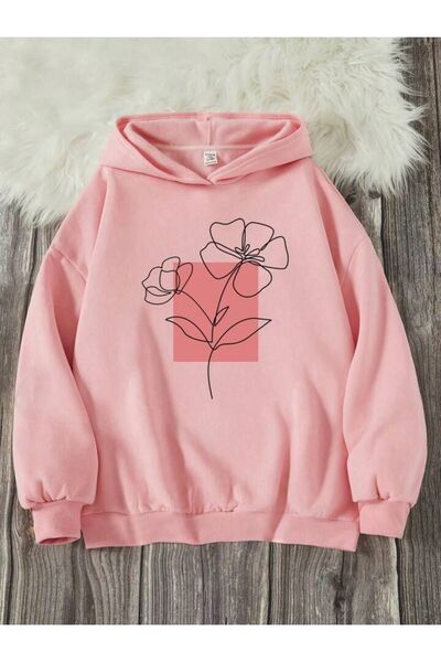 ZEMLİYA Modexa Unisex Hoody Pink Streetwear Oversize Hooded Casual Cotton Swe...