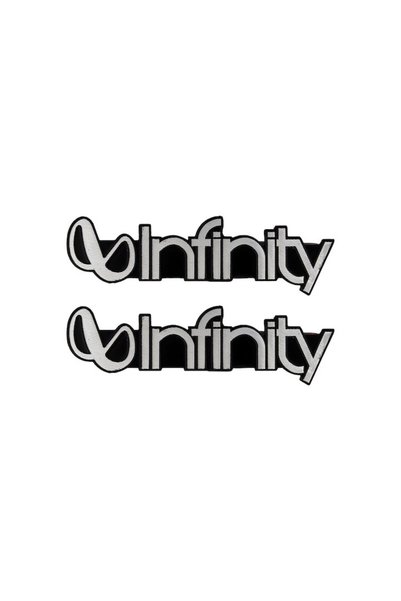 INGENIO Set 2 Embleme Autocolante ABS Auto Infinity Argintiu