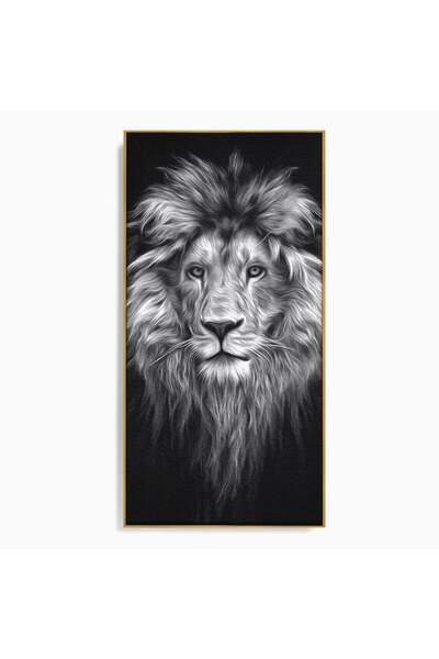 Luxcanva Tablou Canvas Regele Intunericului 50x100 cm cu Rama Auriu Regele In...
