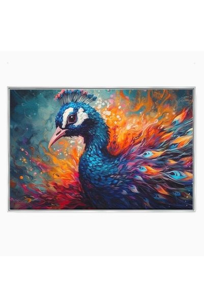 Luxcanva Tablou Canvas Coroana Naturii 70x50 cm cu Rama Argintiu Coroana Natu...
