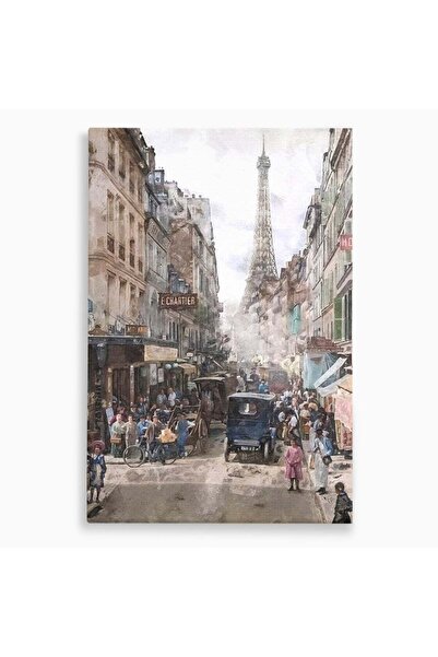 Luxcanva Tablou Canvas Inimi Pariziene 40x60 cm pe Sasiu Lemn Inimi Pariziene...